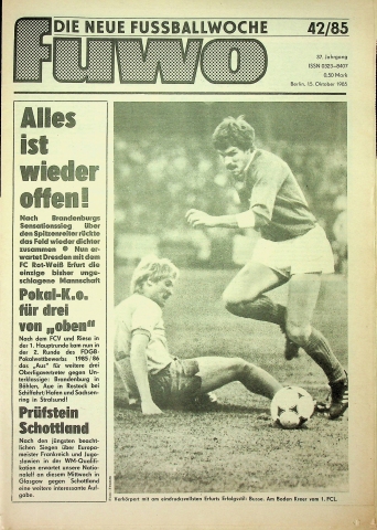 Fuwo Fussballwoche 42/1985